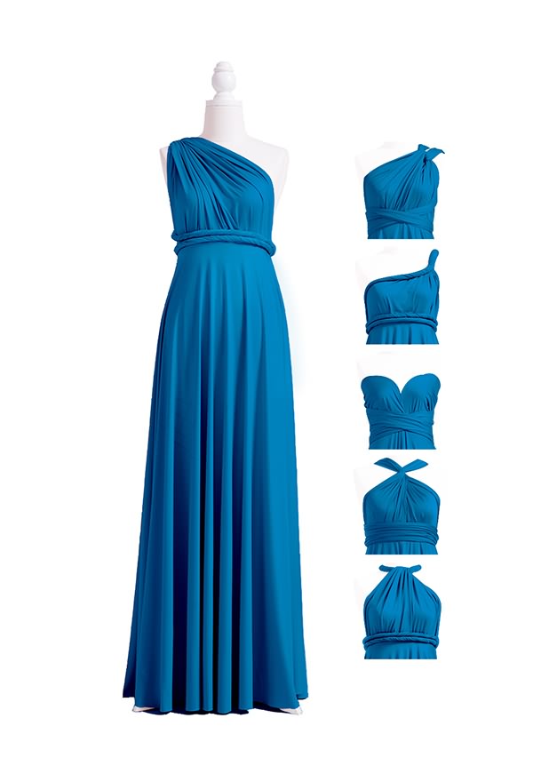 Teal Blue Multiway Infinity Dress