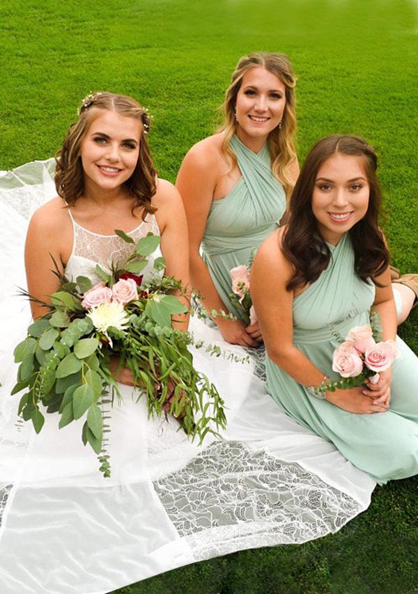 Sage green multiway bridesmaid hot sale dresses