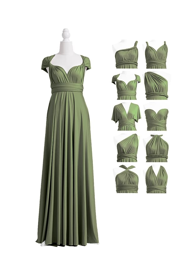 Olive green multiway hot sale dress