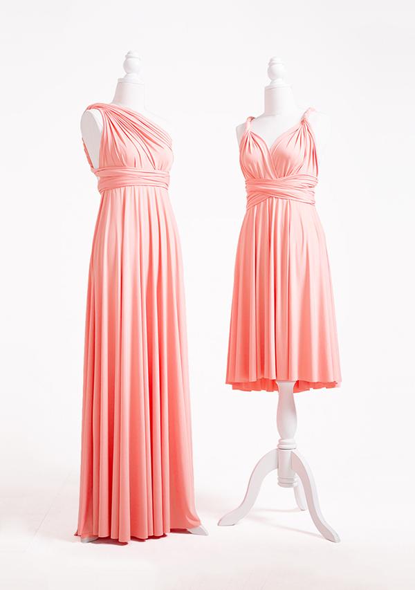 Buy Peach Coral Infinity Dress, Multiway Dress - InfinityDress.co.uk ...